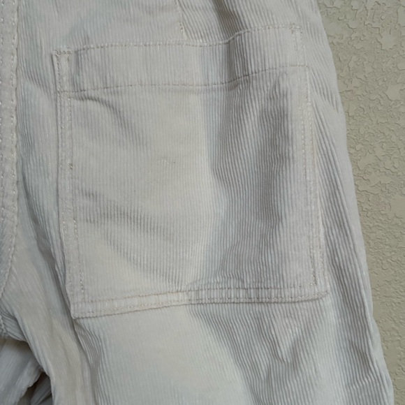 Madewell Emmett Wide-Leg Corduroy Pants Ivory Cream P26 Classic Petite Boho - Picture 9 of 14